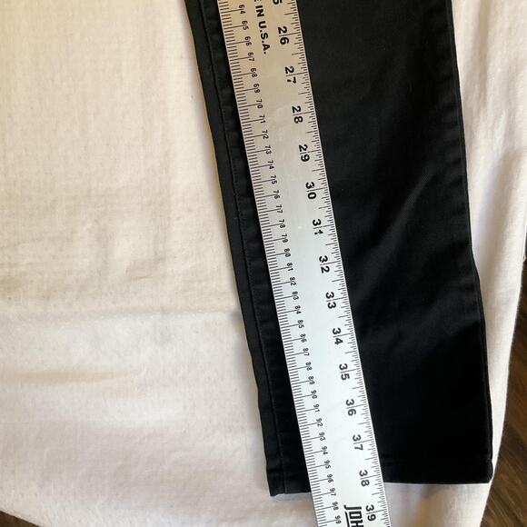 Levi's 545 Skinny Leg Women Jeans 4 MEDIUM Black Button Twill 32" Inseam LowRise - Picture 6 of 11